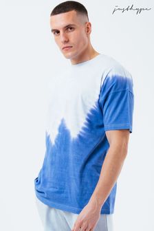 Hype. Mens Oversized Grey Tie Dye Scribble Logo T-Shirt (U46524) | £25