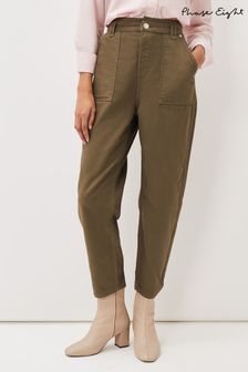 Phase Eight Green Nadina Paper Bag Waist Slouch Jeans
