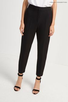 French Connection Black Fino Glass Stretch Slim Trousers