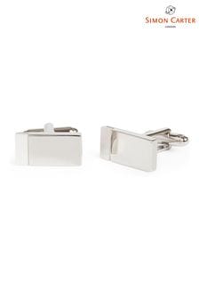 Simon Carter Mother Of Pearl White Rectangle Cufflinks