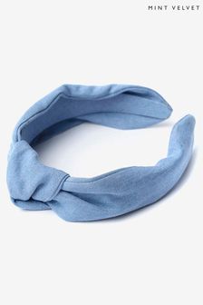 Mint Velvet Blue Knotted Headband