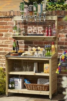 Rowlinson Garden Multi Functional Wooden Mini Bar