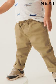 Sand Loose Fit Pull-On Chino Trousers (3mths-7yrs) (U49477) | £11 - £13