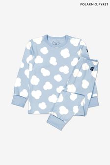 Polarn O. Pyret Blue Organic Cotton Cloud Print Pyjamas