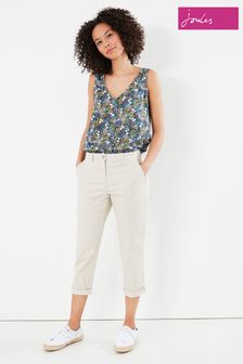 Joules Hesford Cream Crop Cropped Chinos