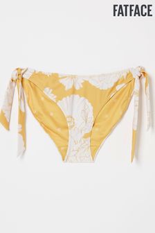 FatFace Yellow Linear Blooms Bikini Bottoms