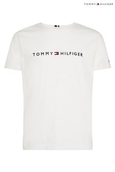 Tommy Hilfiger Big And Tall White Logo T-Shirt