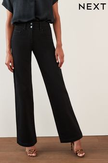 Black Lift, Slim And Shape Wide Leg Jeans (U50840) | £48