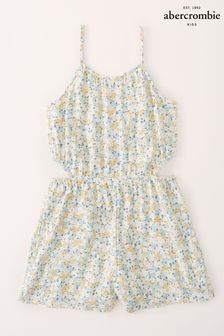 Abercrombie & Fitch Floral Cutout High Neck Playsuit