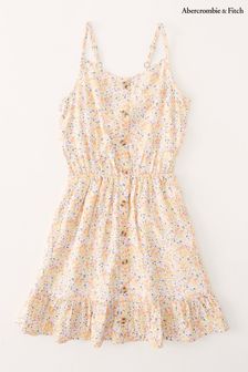 Abercrombie & Fitch Orange/Pink Button Front Dress (U51009) | £39