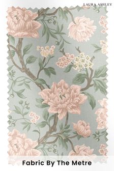 Blush Pink Tapestry Floral Fabric By The Metre