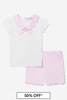 Patachou Baby Girls Cotton T-Shirt And Shorts Set in Pink