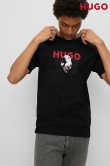 HUGO Dhynx Black T-Shirt