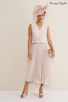 Phase Eight Pink Hetty Pleated Dress (U56275) | £169