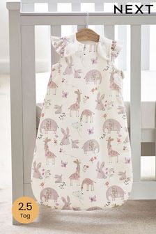 Pink Watercolour Animals Baby 100% Cotton 2.5 Tog Sleep Bag (U56530) | £28 - £32
