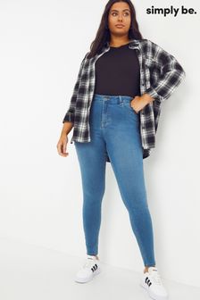 Simply Be Blue Lucy High Waist Skinny Jeans