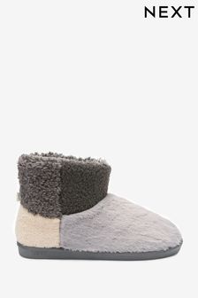 Cream Slipper Boots For Ladies 