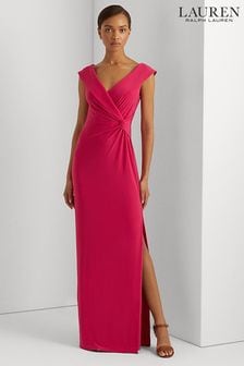 Ralph Lauren Synthetic Ruffle-sleeve Cocktail Dress in Pink Womens Clothing Dresses Cocktail and party dresses 
