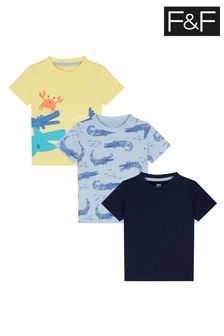 F&F Navy Sea Life T-Shirt 3 Pack