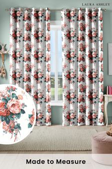 Laura Ashley Pale Cranberry Red Cecilia Made To Measure Curtains (U59505) | £91