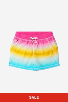 Ralph Lauren Kids Girls Terry Tie Dye Towelling Swimwear Cover-Up Shorts in Multicoloured