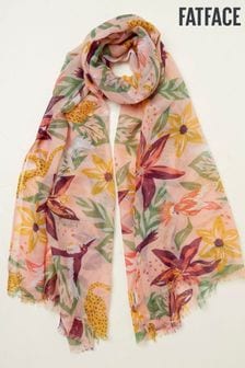FatFace Pink Jungle Tropic Floral Scarf