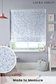 Laura Ashley Chalk Blue Blossoms Made To Measure Roman Blind