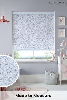 Chalk Blue Blossoms Made To Measure Roller Blind