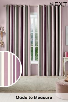 Pink Stripe Made To Measure Curtains