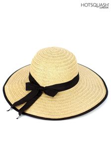 Hot Squash Womens Natural Stripe Detail Sun Hat