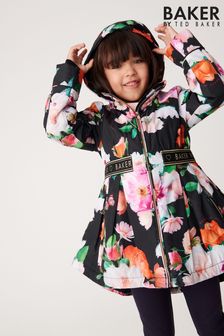 Baker by Ted Baker Black Floral Rain Mac (U61519) | £60 - £66