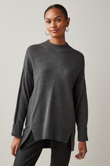 Womens Clothing Jumpers and knitwear Turtlenecks CROCHÈ Synthetic T-shirt in Grey Grey 