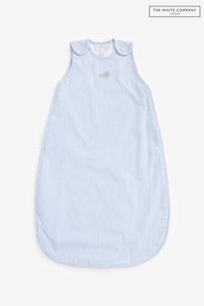The White Company Blue Whale Embroidered Seersucker Sleeping Bag