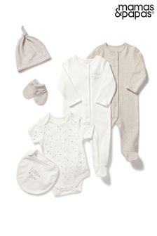Mamas & Papas Brown Welcome to the World Six Piece Set