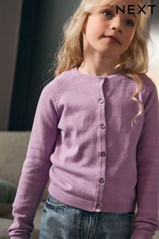 Lilac Purple Button-Up Cardigan (3-16yrs) (U63470) | £11 - £16