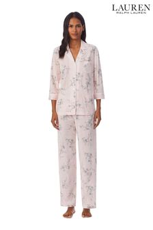 Lauren Ralph Lauren Pink Floral Cotton Pyjama Set
