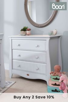 Sleigh 3 Drawer Chest Smart Assembly in White (U64342) | £649