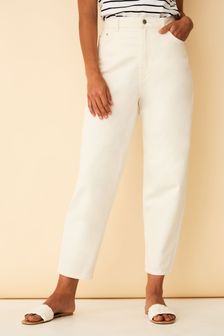 F&F White Slouchy Jeans