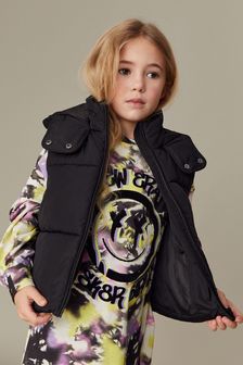 Black Cropped length Gilet (3-16yrs) (U65492) | £31 - £41