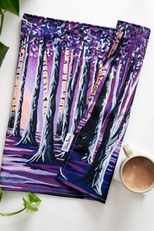 Steven Brown Art Purple Forest Tea Towel