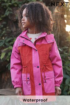 Pink/Red Waterproof Colourblock Coat (3-14yrs) (U65499) | £44 - £51