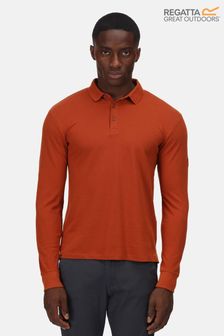Regatta Kaleb Orange Long-Sleeved Polo Shirt