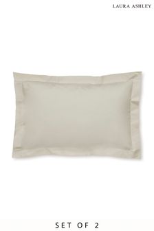 Set of 2 Dove Grey 100% Cotton Pillowcases