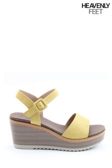 Heavenly Feet Ladies Yellow Style Orion Vegan Friendly Sandals