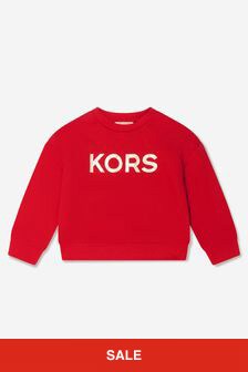 Michael Kors Girls Metallic Logo Sweatshirt