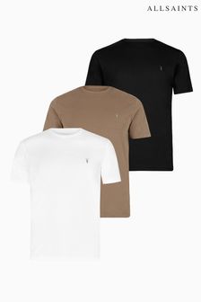 AllSaints Natural Brace Short Sleeve Crew T-Shirts 3 Pk