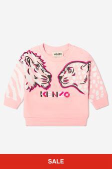 Kenzo Kids Baby Girls Tiger And Friends Sweatshirt