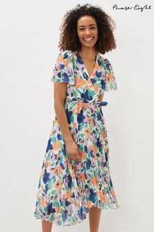 Phase Eight Essie Natural Printed Pleat Dress