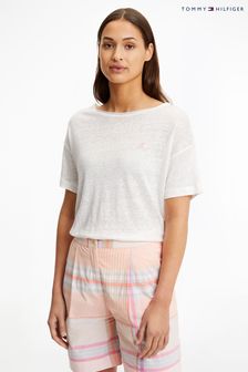 Tommy Hilfiger Natural Relaxed Linen Top