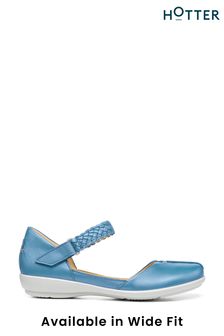 Hotter Wide Fit Blue Lake Touch-Close Mary Jane Shoes